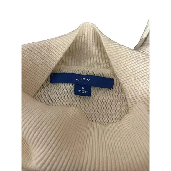 Apt. 9 Women’s Small Ribbed Color Block Mock Neck Drop Shoulder Sweater - Picture 4 of 4